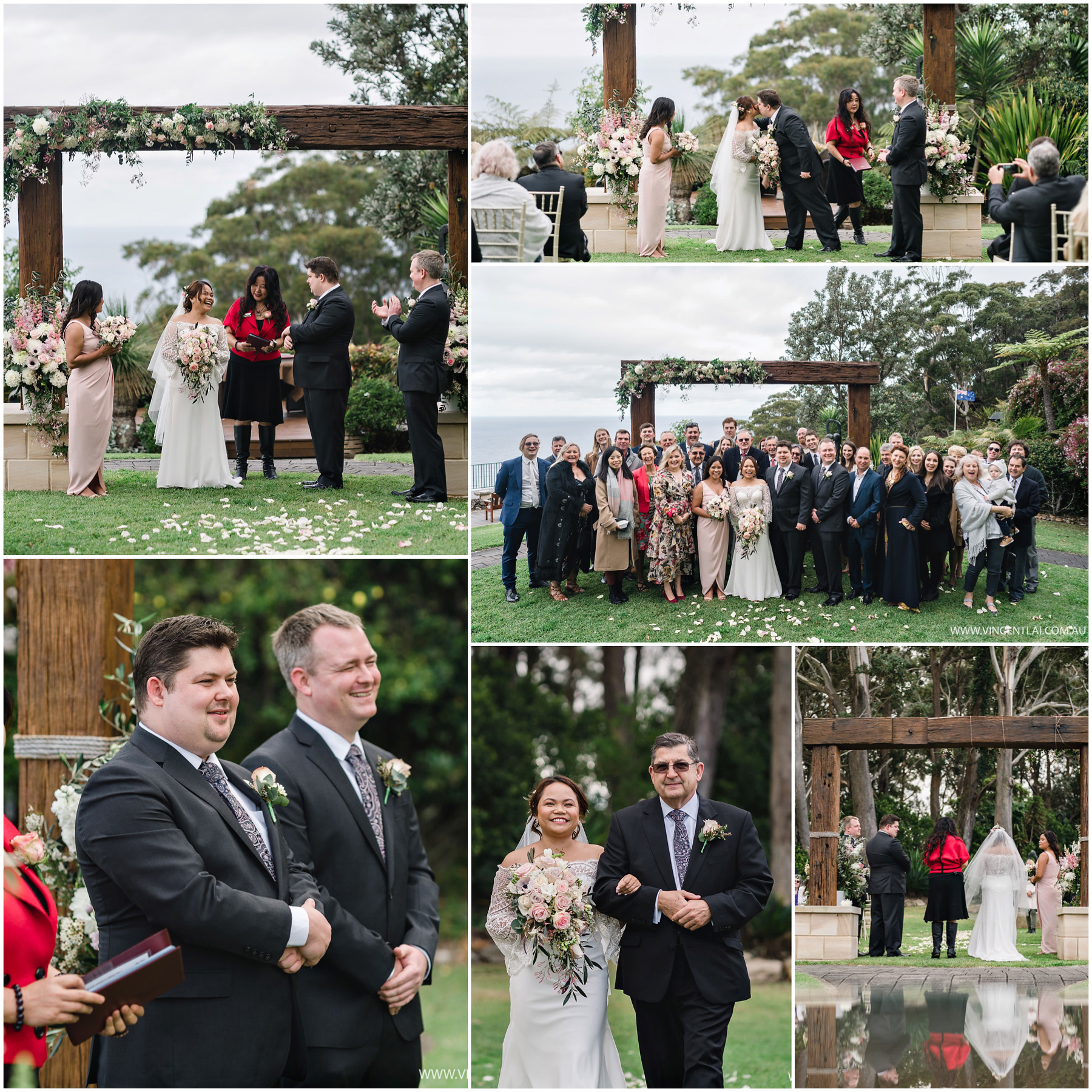 Wedding at Tumbling Waters Retreat Stanwell Tops