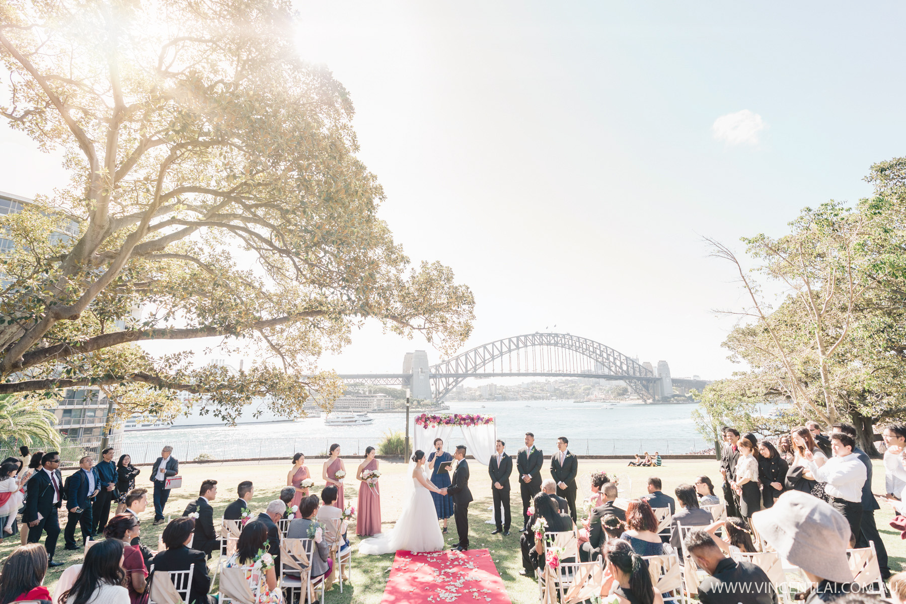 Wedding at Tarpeian Lawn Royal Botanic Garden Sydney and The Tea Room QVB Wedding Reception 