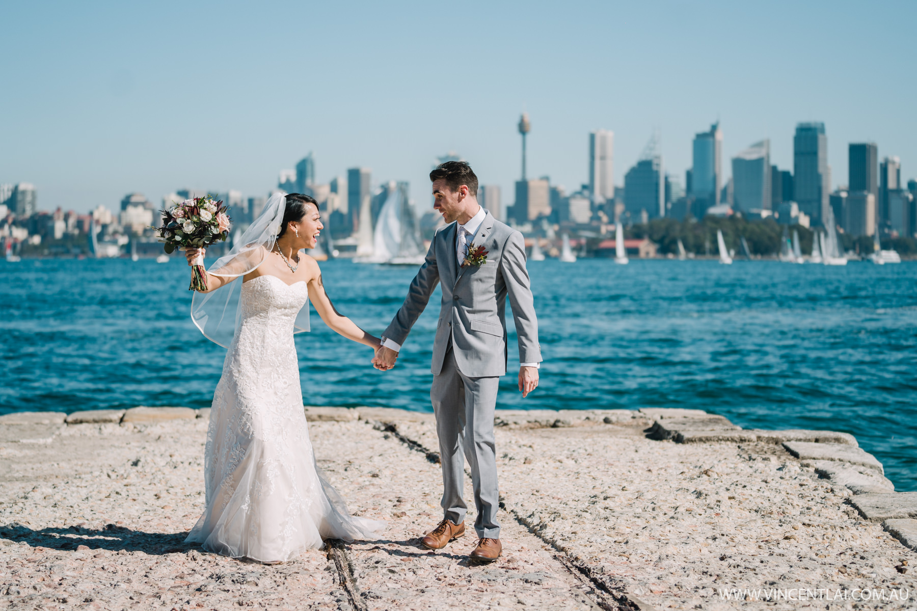 Bradleys Head Amphitheatre Wedding Photo