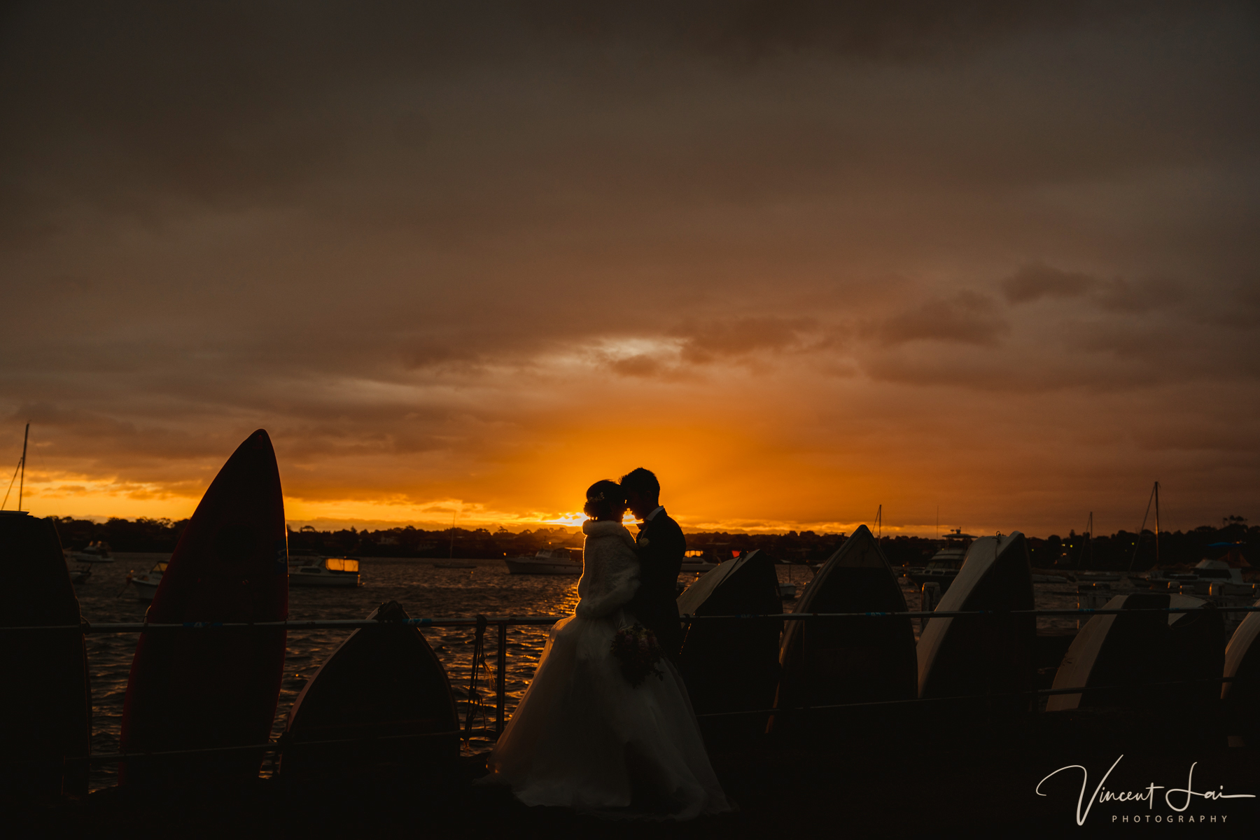 Montage Navarra Wedding overlooking Iron Cove Bay