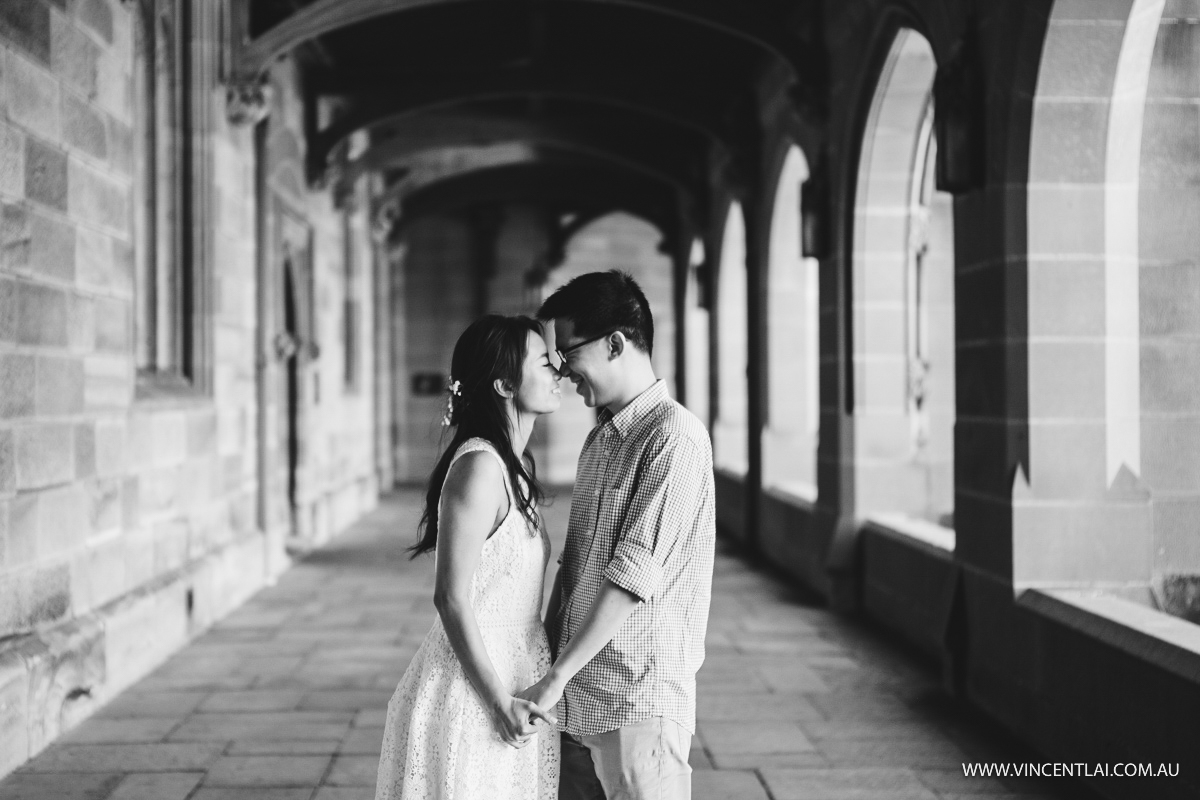 Sydney University prewedding photography session 