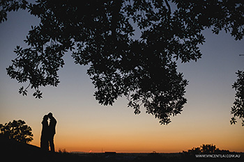 wedding ceremony at Observatory Hill Rotunda