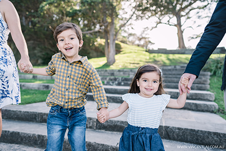 Family Portrait Session at Bradleys Head Amphitheatre Mosman